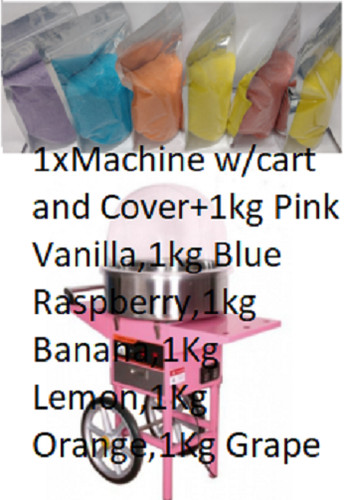 Candyfloss machine with - , metal